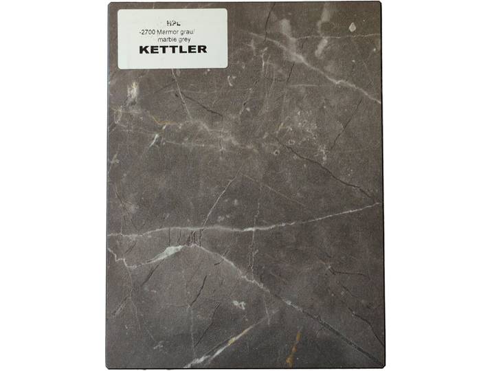 KETTLER Tischplatte HPL Tischplatte 160cm x 95cm x 1,3cm, Marmor grau, Wing Profil