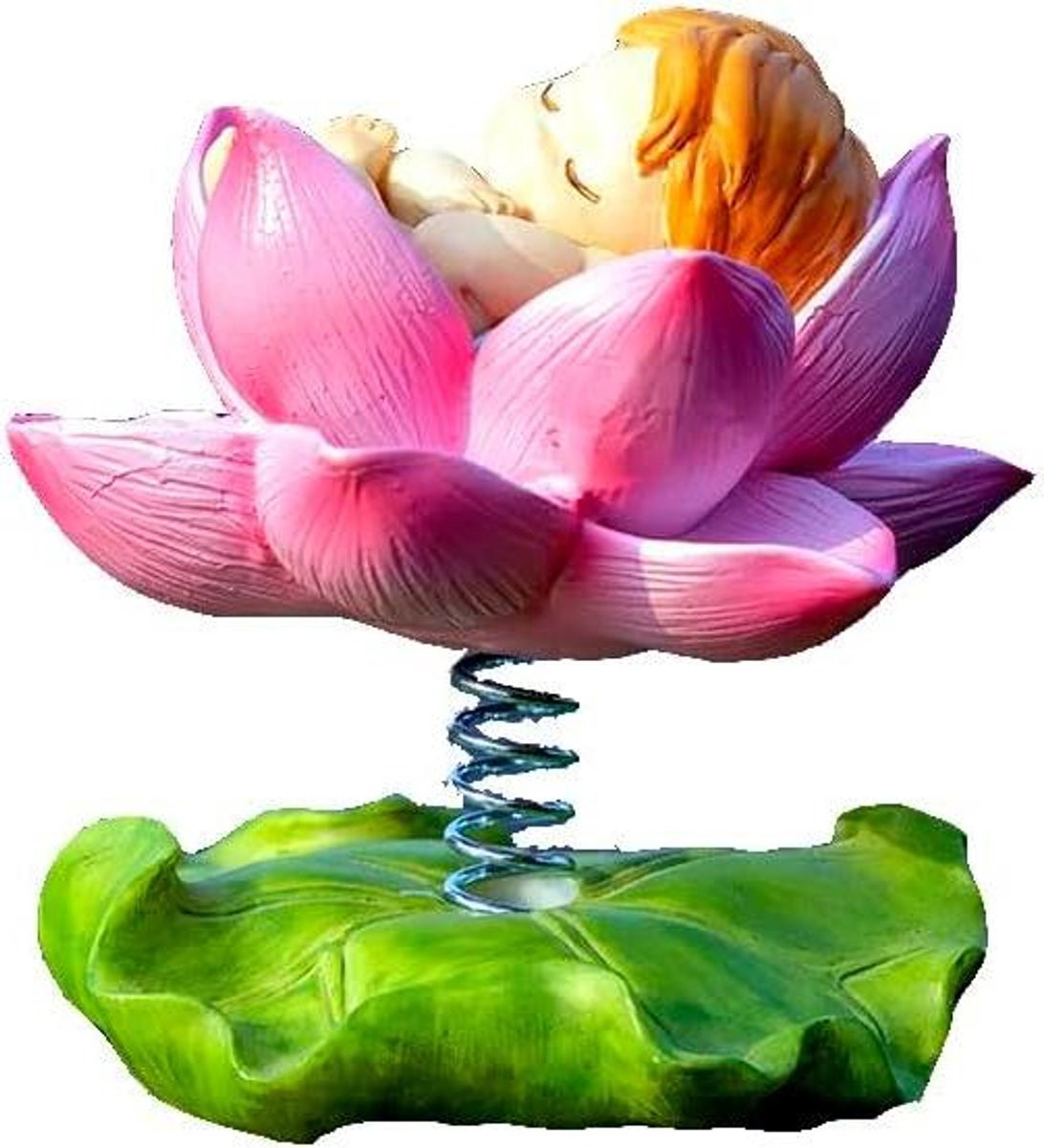 Set van 5 Lotus Fee Miniatuur Beeldjes voor Autodecoratie of Tafeldecoratie