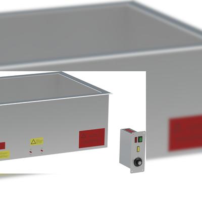 HAGOLA Bain Marie "Valencia", 2xGN1/1 722x302x600mm (BxHxT) nur mit Ablauf, steckerfertig