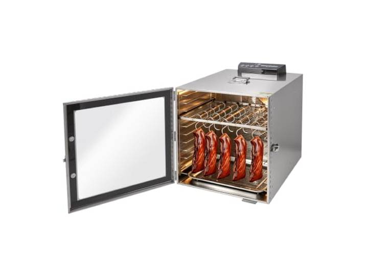 Steeviuzj Dörrautomat Edelstahl 1000W, Lebensmittel Dehydrator mit 20 Haken Große Kapazität Elektrisch Trockenschrank mit 30–90 ℃ Temperatureinstellung, 24-Stunden-Timer, für Gemüse, Fleisch, Obst