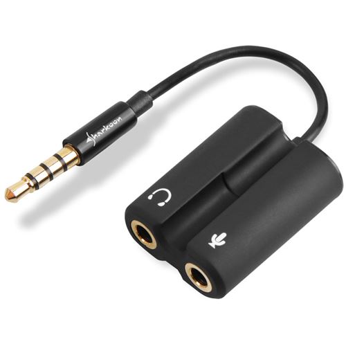 Sharkoon Headset-Adapter 3,5-> Headset/Mic 12cm PMP35 TRRS