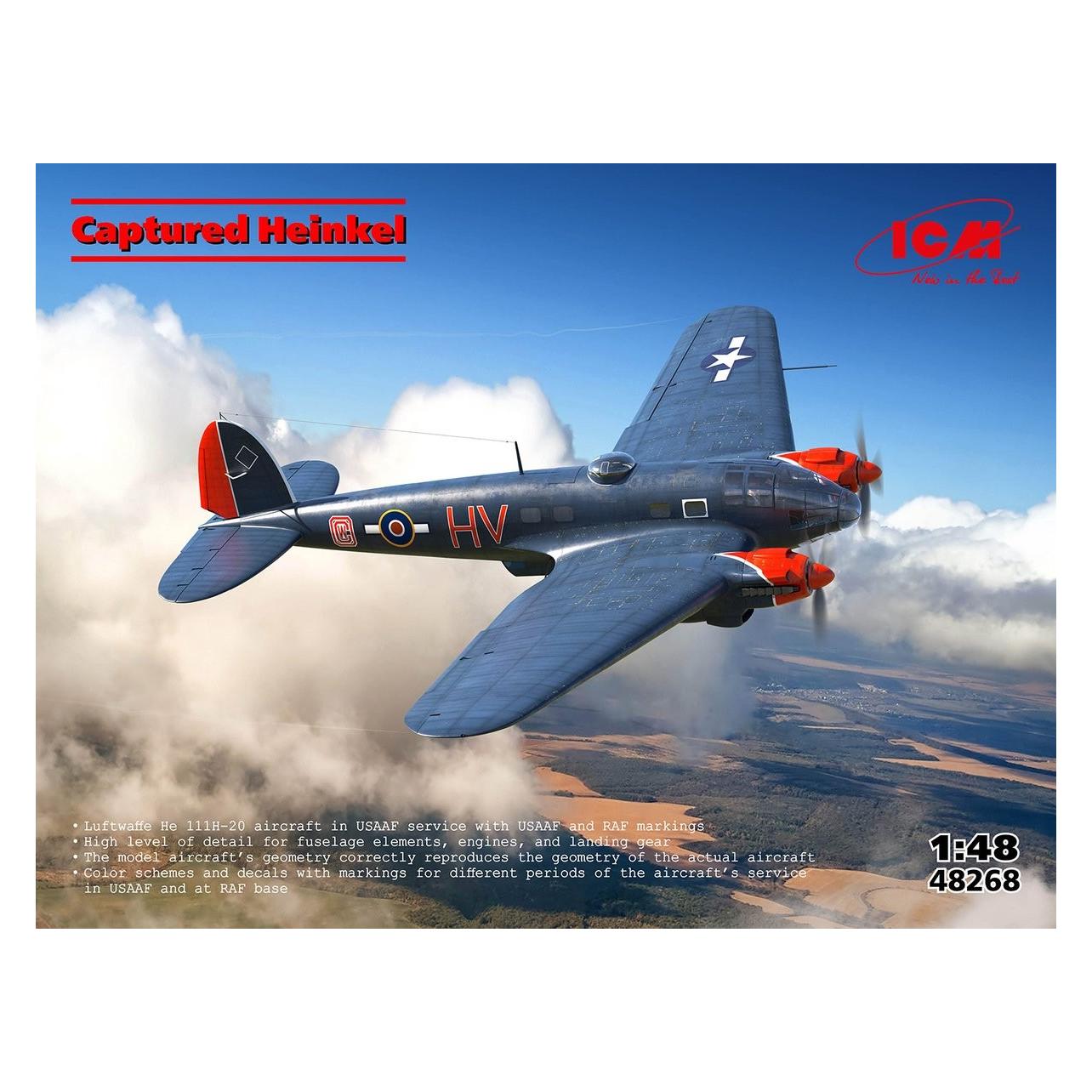 ICM Heinkel He 111 Catturato in Servizio USAAF Luftwaffe (48268)
