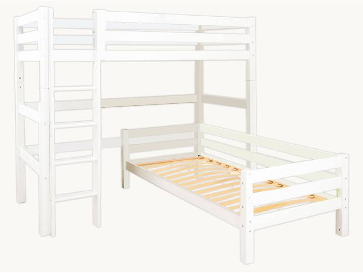 Hoch-Etagenbett Ortholino - Etagenbett mit Treppe - 90x200 cm