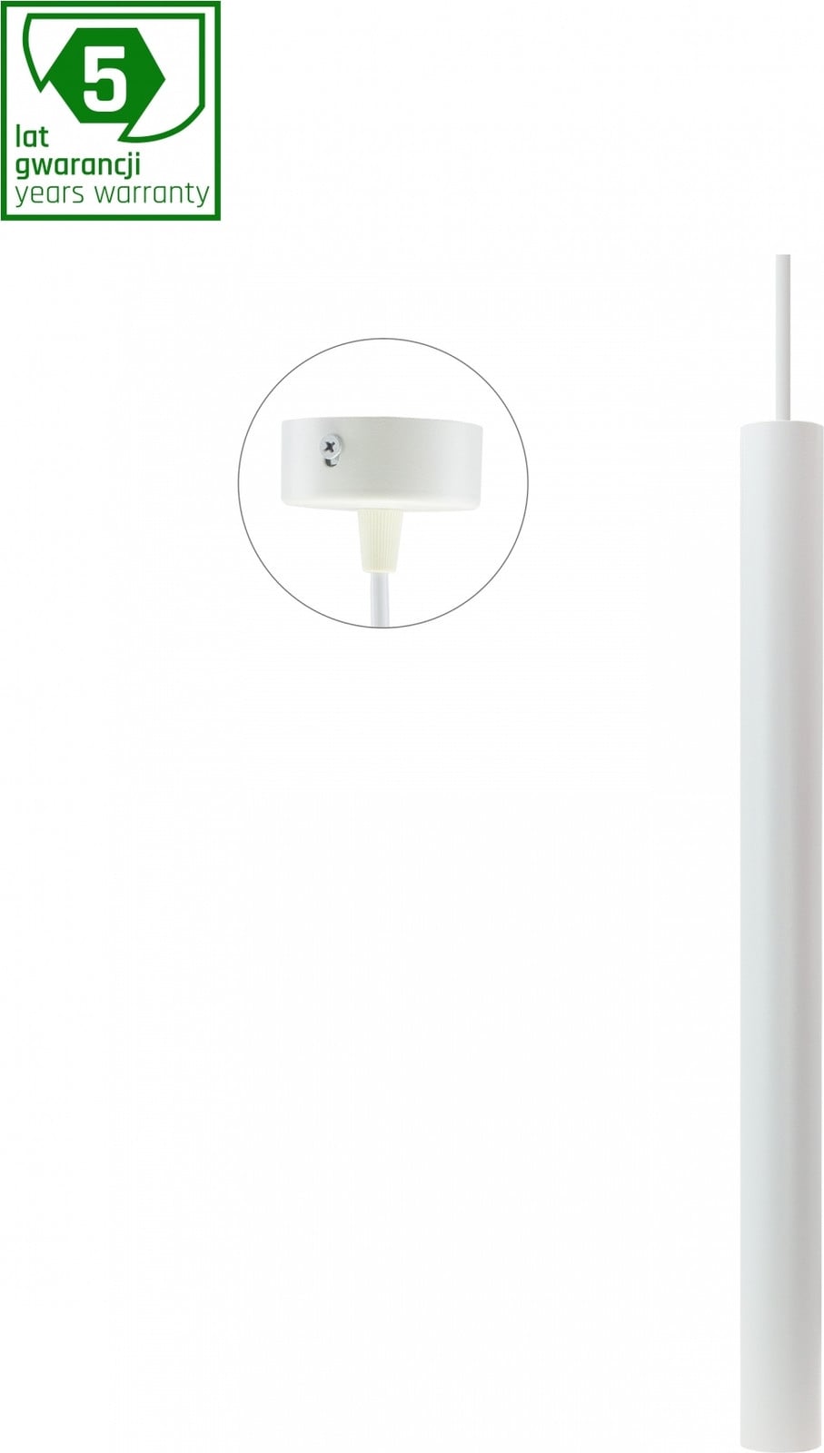 Spectrum hanglamp Chloe Slim, wit, max. 25W, fitting GU10/MR11, inkortbaar, verstelbare lichtbundelhoek