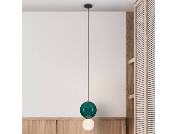 Suspension Noesis type C Ø 25cm Vert/Vert Céramique LED non-remplaçables Module LED