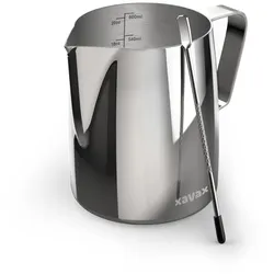 XAVAX Barista-Milchkännchen mit Latte Art Pen 0,6l - silber