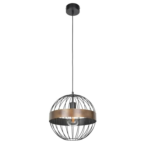 Corep Raw hanglamp E27, zwart, metaal