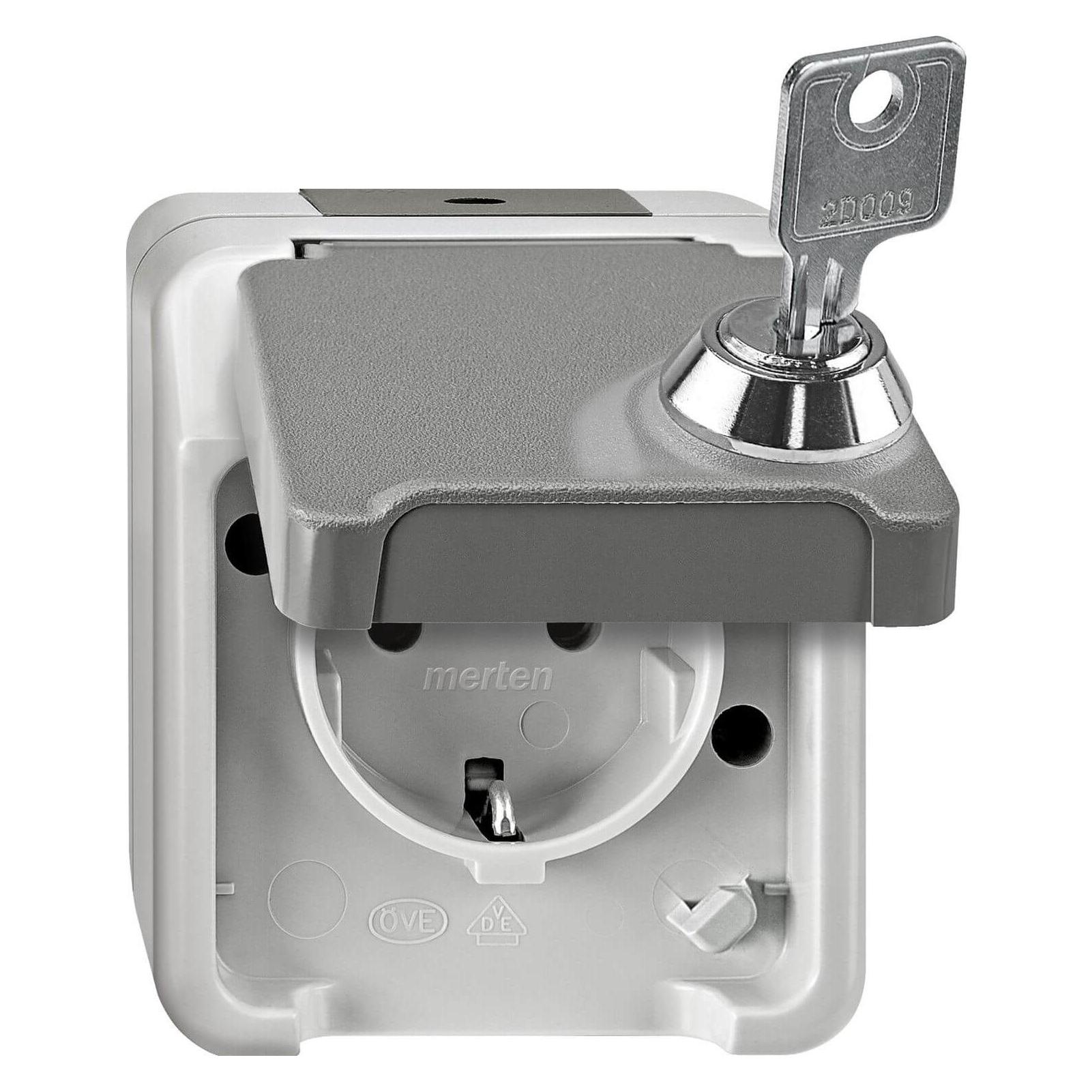 Merten SCHUKO-Steckd.m.BRS MEG2416-8029 versch. Schliessungen, li MEG2416-8029 (MEG2416-8029)