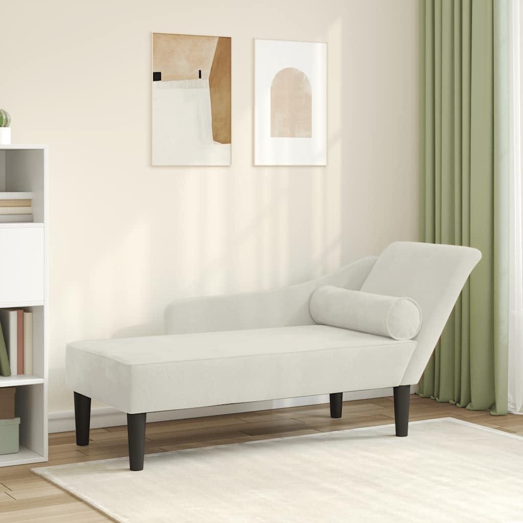 Chaise Longue - Loungesofa - Divan - Loungesessel - Eckbank für den Wohnbereich - Creme-Farbe - Kompakte Form