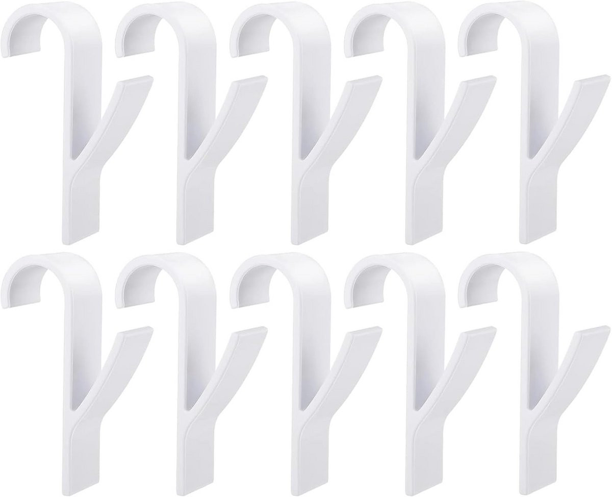 10x Handdoekhaken voor Radiator - Universele Badkamer Drooghaken - Wit