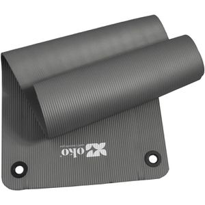 Powershot Yogamatte Oko, mit Ösen, grau, 0,8 cm stark, rutschfester Schaumstoff, 180 x 60 cm