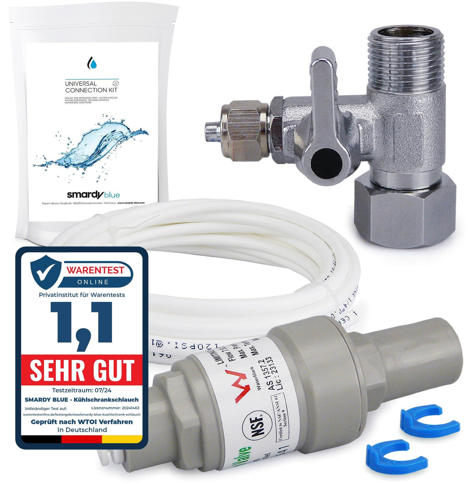Selius Water Aansluitset Premium met drukregelaar en 5m slang