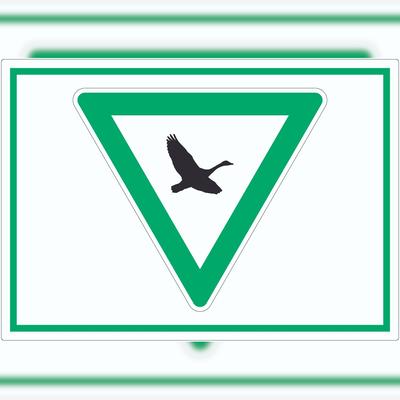 HB-Druck Rastgebiet für Zugvögel Symbol Aufkleber A5 (148x210mm)