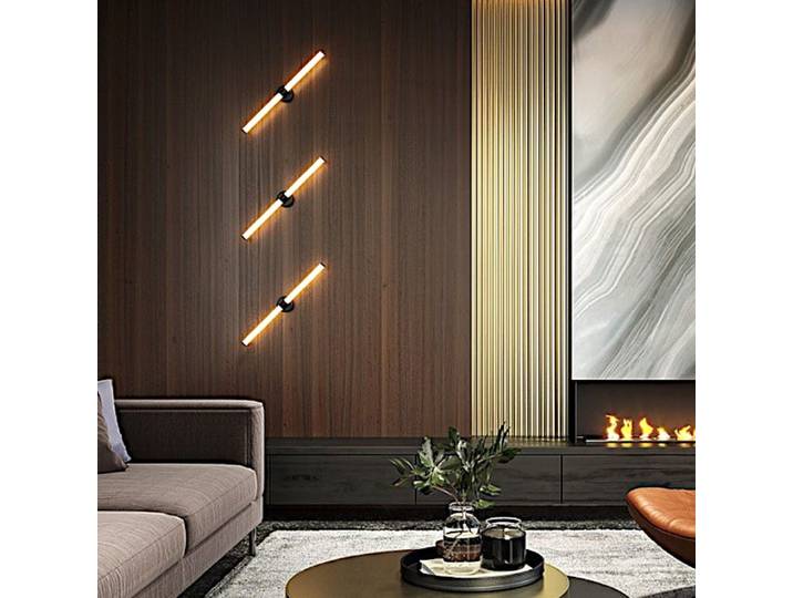 Applique moderne tube lumineux DELMAR - Noir