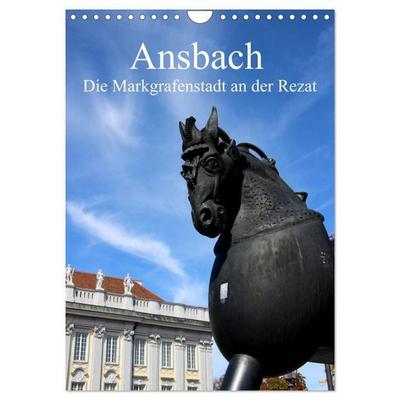 Ansbach - Die Markgrafenstadt an der Rezat (Wandkalender 2027 DIN A4 hoch), CALVENDO Monatskalender