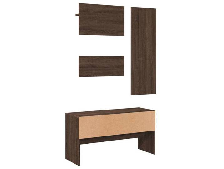 MGH - TOP Ensemble de meubles d'entrée - Banc de salon - 4 pcs chêne marron MM745