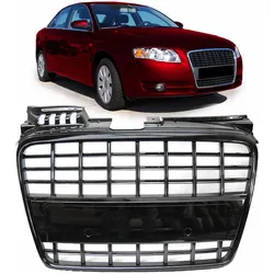 Kühlergrill Schwarz glänzend passend für Audi A4 B7 2004-2008