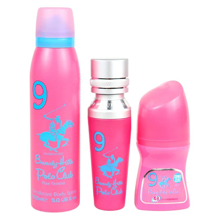 Beverly Hills Polo Club No. 9 Eau De Parfum + No. 9 Anti-Transpirant Deodorant Roll-On + 1982 Sport 9 Frische Body Spray (56461083)