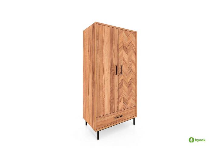 byoak Kleiderschrank ABIES aus Massivholz, Naturgeölt