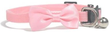 Uplift Treasures Adjustable Pet Bow Bell Collar For Cats And Small Dogs pink