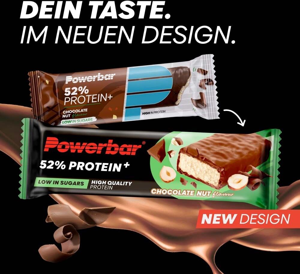Powerbar Active Nutrition 52% Protein+ Chocolate Nuts 20x50 g Riegel