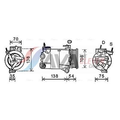 AVA CLEVER CHOICE Kompressor, Klimaanlage fdak478 für LAND ROVER