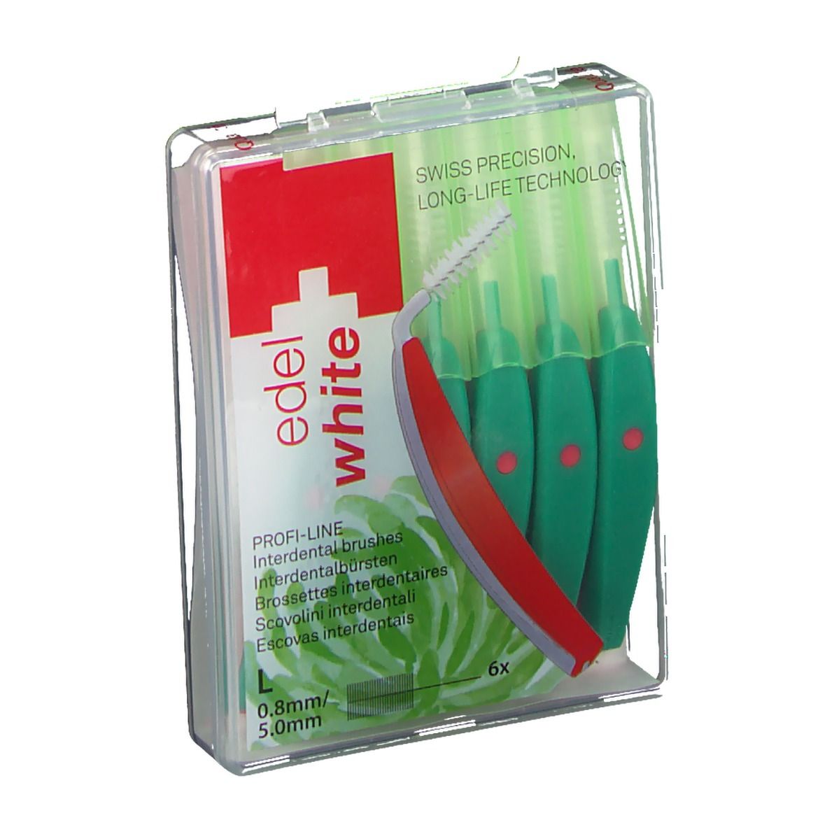 Edelwhite pro Interdent.Bür.L 0,8-55 mm grün 6 St Zahnbürste