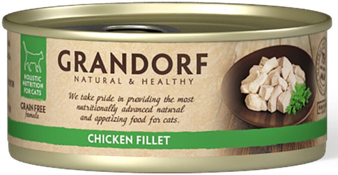 Grandorf Alimento Umido per Gatti Filetti di Pollo 70 g