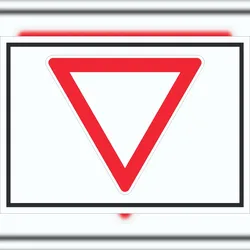 HB-Druck Schild Vorfahrt gewähren Symbol A4 (210x297mm)