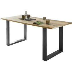 ESSTISCH Used Wood hell, anthrazit 180 cm, Küchentisch für 4-6 Personen