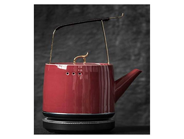 BOSUGE Wasserkocher 220 V 880 ml 1000 W Automatischer Wasserkocher Keramik 24 Stunden Isolierung Kochendes Wasser Teekanne Anti-Trocken-Edelstahl 304 (Color : Plum)