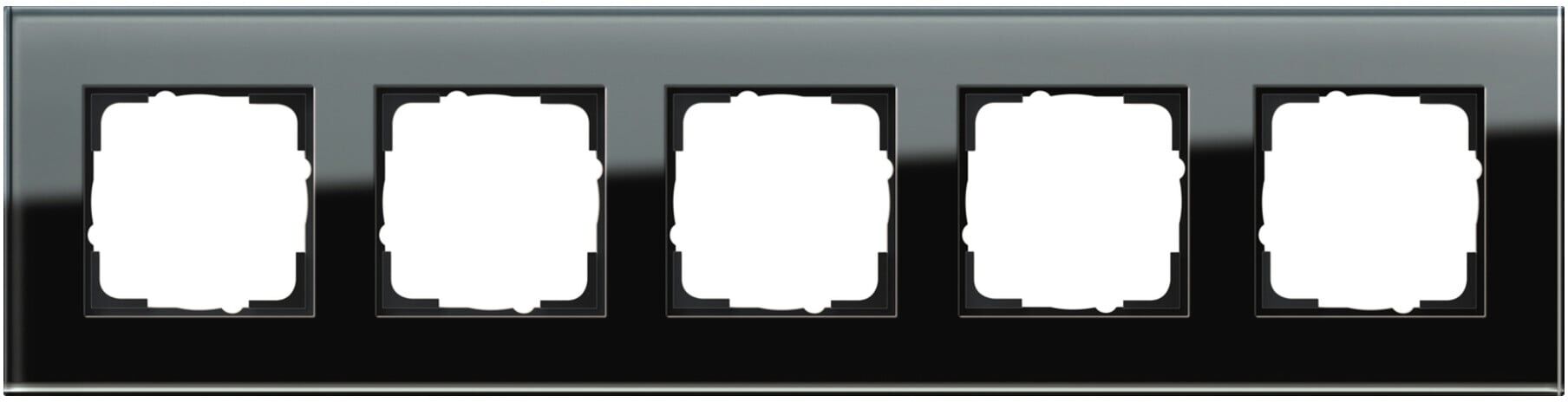 Gira Abdeckrahmen 5f. sw-glas Esprit 021505)
