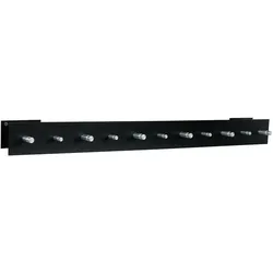 Garderobenleiste 100x9cm, schwarz (gerade Anordnung), Marke: Szagato, Made in Germany (Hakenleiste Garderobenhaken Garderobe, Wandgarderobe)