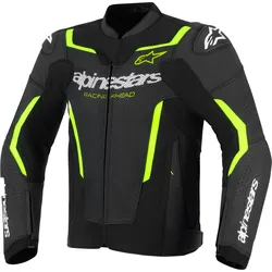 Alpinestars GP Force V2 Airflow Lederjacke Luftdurchlässig - schwarz-neongelb - 52