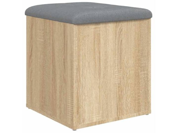 HBBMGYD Sitzbank mit Aufbewahrung, Sonoma-Eiche, 42 x 42 x 45 cm, aus Holz Sitzkissen, dicke Scharniere, Stützscharniere, 110 kg pro Sitz, Eingang, Wohnzimmer, Schlafzimmer