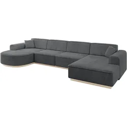 WOHNLANDSCHAFT ARRIO-U2 303x171x83 cm Dunkelgrau