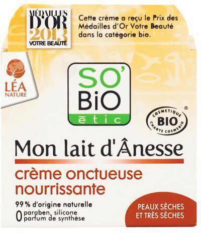 SO'BiO étic Pflegende Nachtcreme Eselsmilch 50 ml. 50 ml