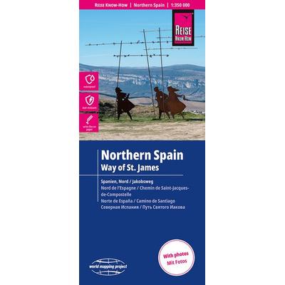 Reise Know-How Landkarte Nordspanien mit Jakobsweg | Northern Spain and Way of St. James (1:350.000), Sonstige von , Reise Know-How Verlag Peter Rump