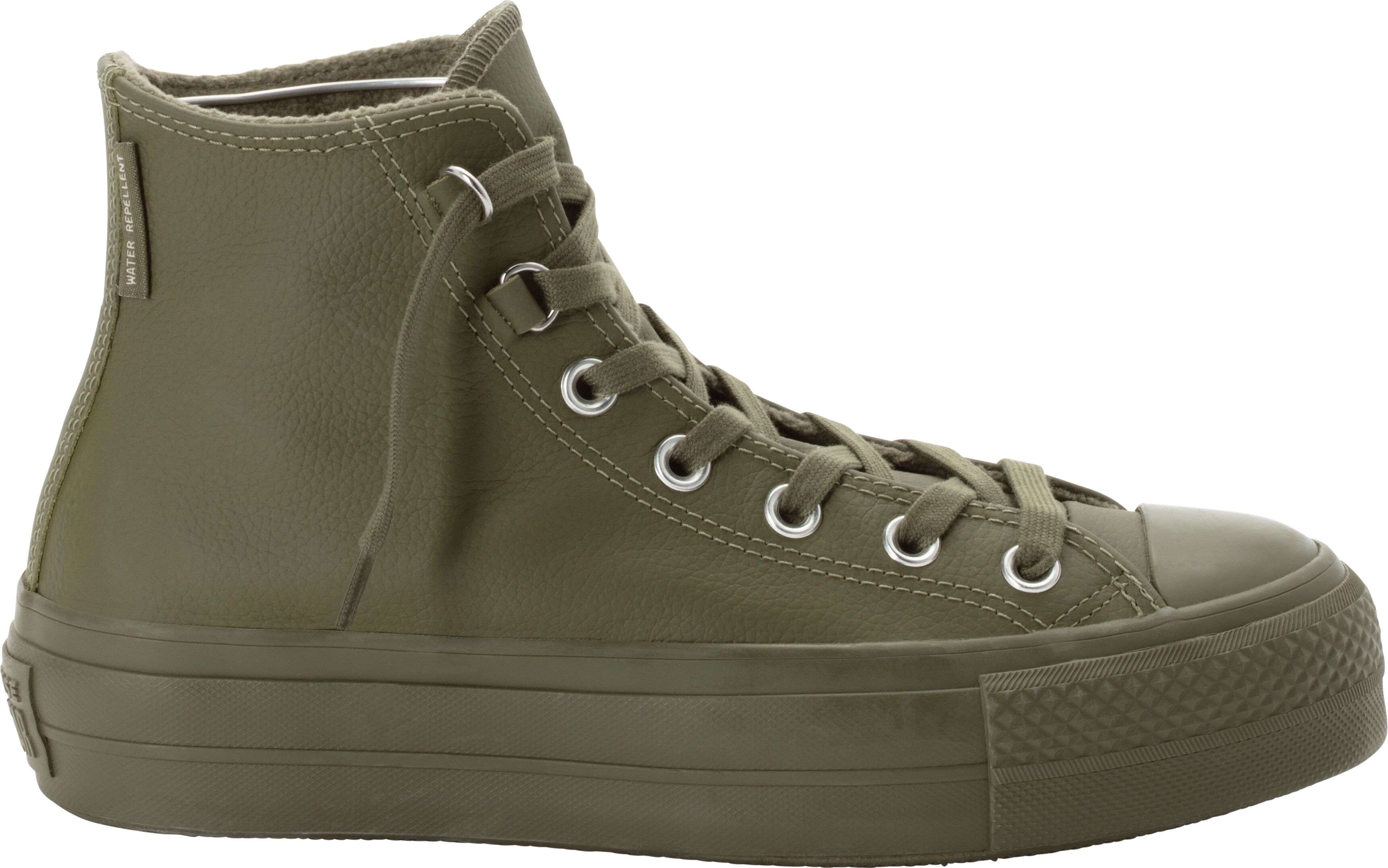 Sneaker CONVERSE "CHUCK TAYLOR ALL STAR LIFT PLATFORM LEATHER", Damen, Gr. 41, silber (utility, utility, silber), Leder, Schuhe Sneaker utility, utility, silber 41