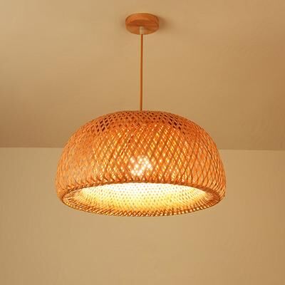Top Demand Picks Hand Knitted Chinese Style Bamboo Pendant Lamp, Weaving Hanging Lamps For Restaurant & Boho Home Decor Lighting a Style 02