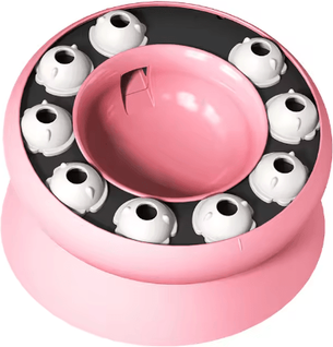 Inspire Picks Multifunctional Puzzle Slow Feeder Cat Bowl Interactive Food Dispensing Toy For Cats pink