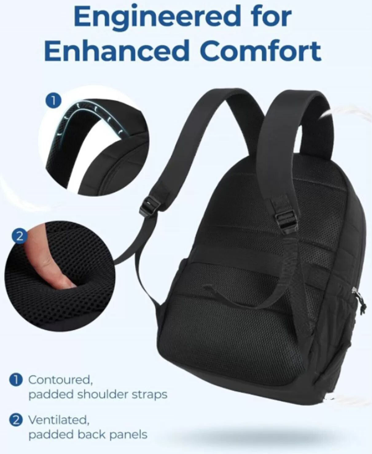 INF Laptop-Rucksack mit großer Kapazität, geräumiger Reise-Computerrucksack für Geschäft, Schule, Reisen Beige