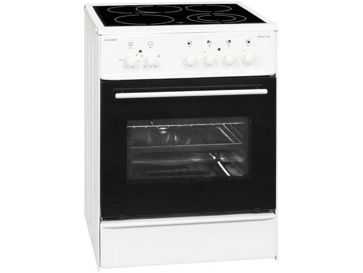 exquisit Elektro-Standherd Exquisit ECM6-4BZ EEK: A Elektro-Standherd, Glaskeramik, 60 cm breit