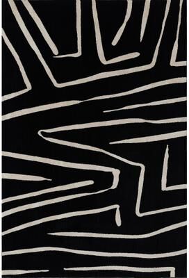 Momeni Noho Modern Black Geometric Area Rug