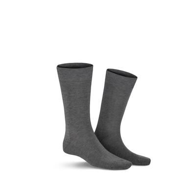 Socken KUNERT "CLARK", Herren, Gr. 39-42, silber, meliert, Baumwollmischung, normal, Socken Socken, druckfreier Komfortbund, Cotton-Mix