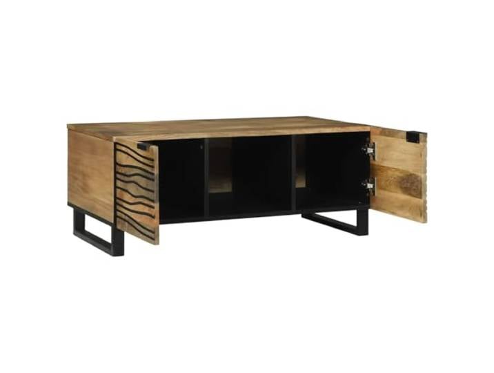 Couchtisch aus massivem Akazienholz, 100 x 54 x 40 cm, modernes Design