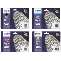 Epson Original 79XL Druckerpatronen 4er-Set schwarz, cyan, magenta, gelb (OPC13T79014010)
