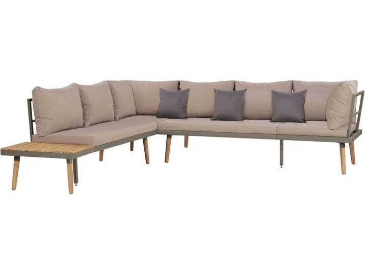vidaXL 4-tlg. Garten-Lounge-Set mit Auflagen Massivholz Akazie Braun