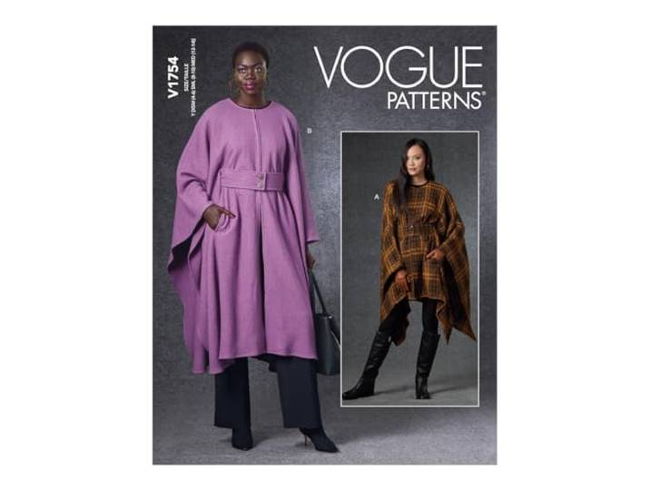 Vogue Patronen V1754Y Misses Bovenkleding XS-S-M, Wit, Y