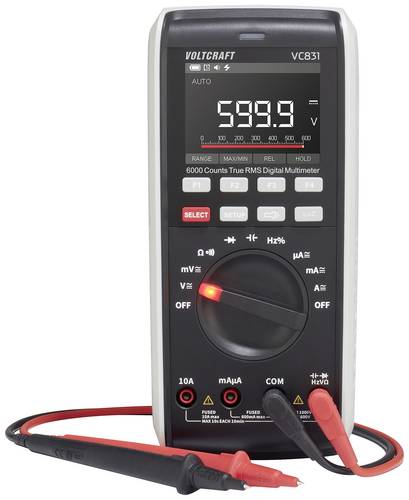 VOLTCRAFT VC831 Hand-Multimeter kalibriert (ISO) digital LoZ CAT III 1000 V, CAT IV 600V Anzeige (Counts): 6000